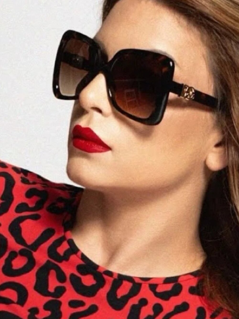 New Dolce&Gabbana DG6193U 502/13 Brown Women Oversized Sunglasses